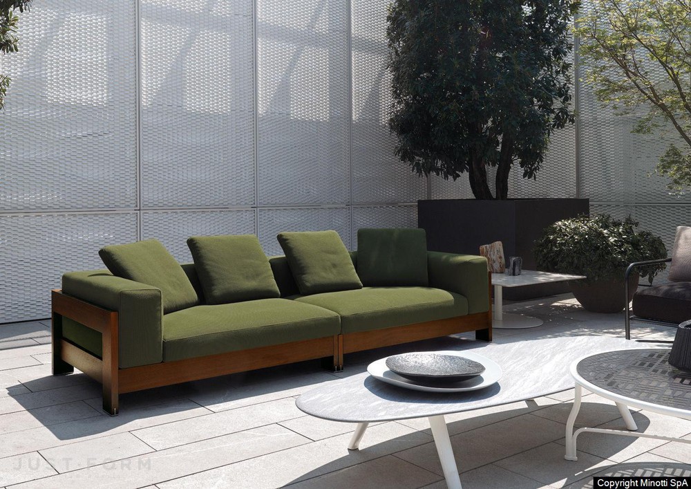 Садовый диван Alison Iroko Outdoor фабрика Minotti фотография № 21