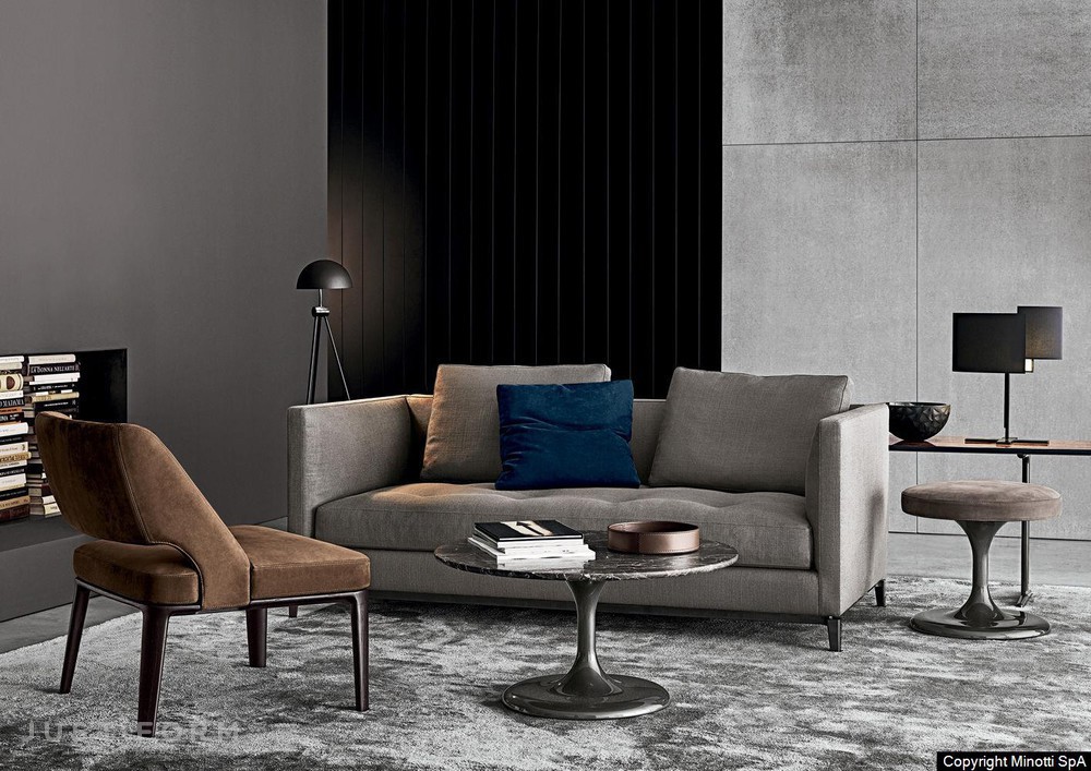 Модульный диван Andersen Slim 90 "Quilt" фабрика Minotti фотография № 2