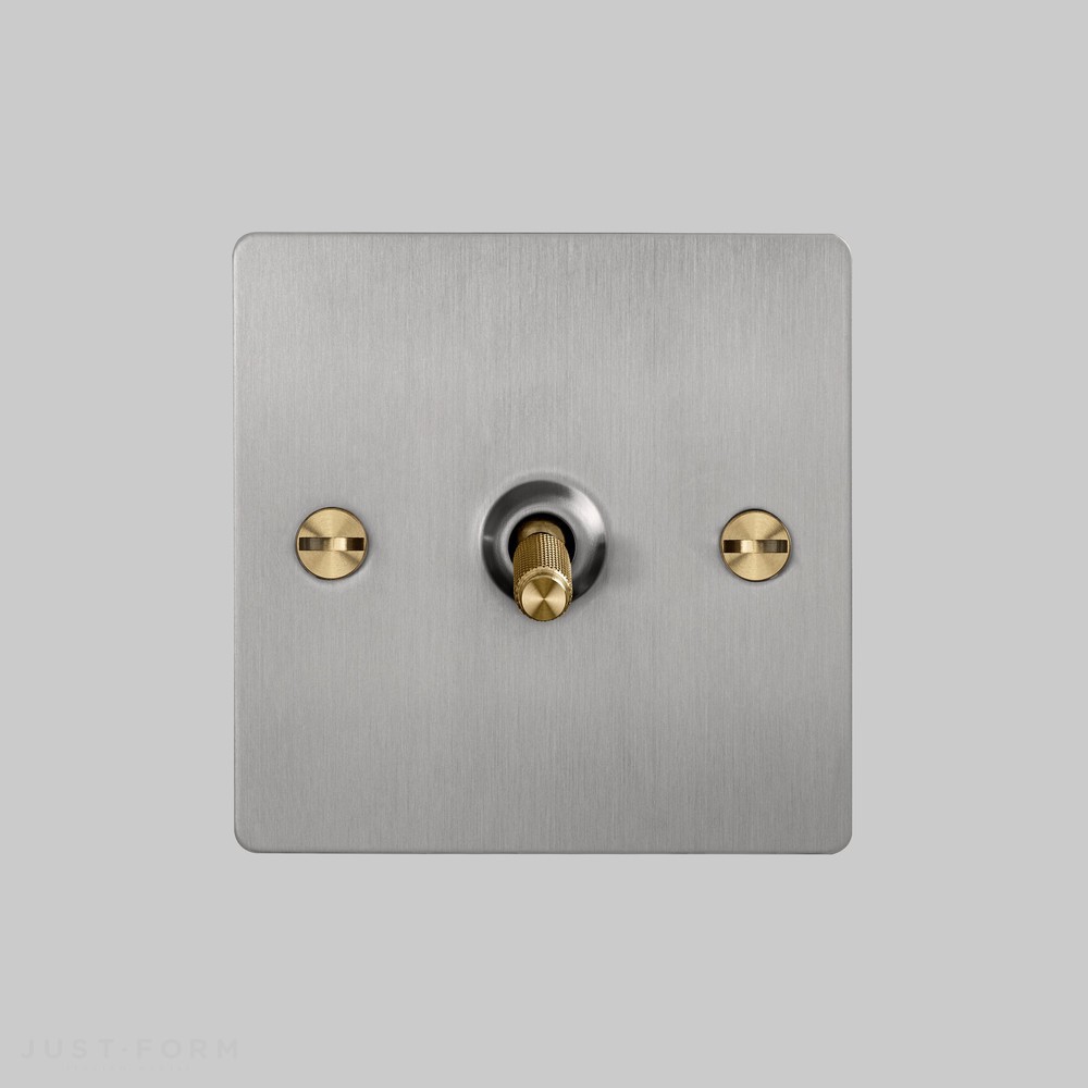 Однотумблерный переключатель 1G Toggle Switch / Steel / Brass фабрика Buster + Punch фотография № 2