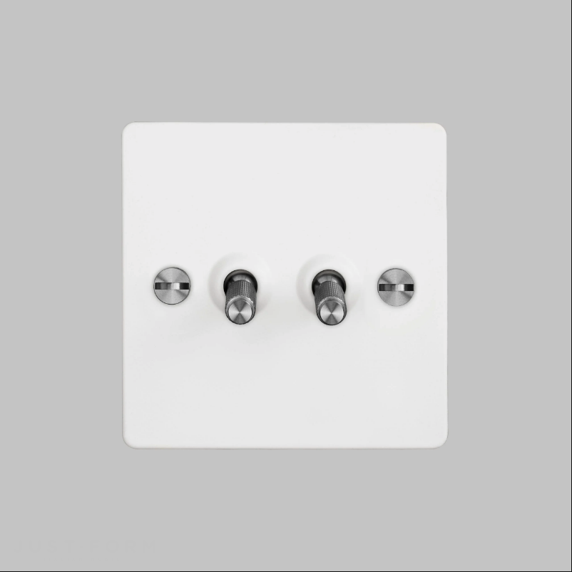 Двухтумблерный переключатель 2G Toggle Switch / White / Steel  фабрика Buster + Punch фотография № 2