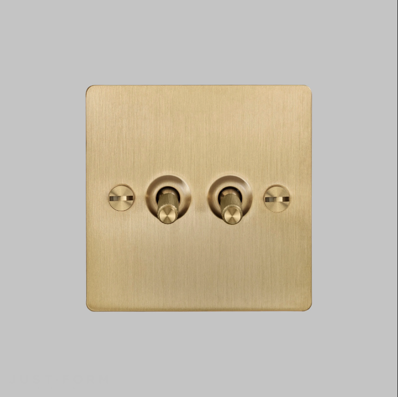 Двухтумблерный переключатель 2G Toggle Switch / Brass фабрика Buster + Punch фотография № 2