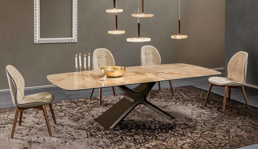 Стеклянный стол Calliope XXl фабрика Tonin Casa фотография № 6