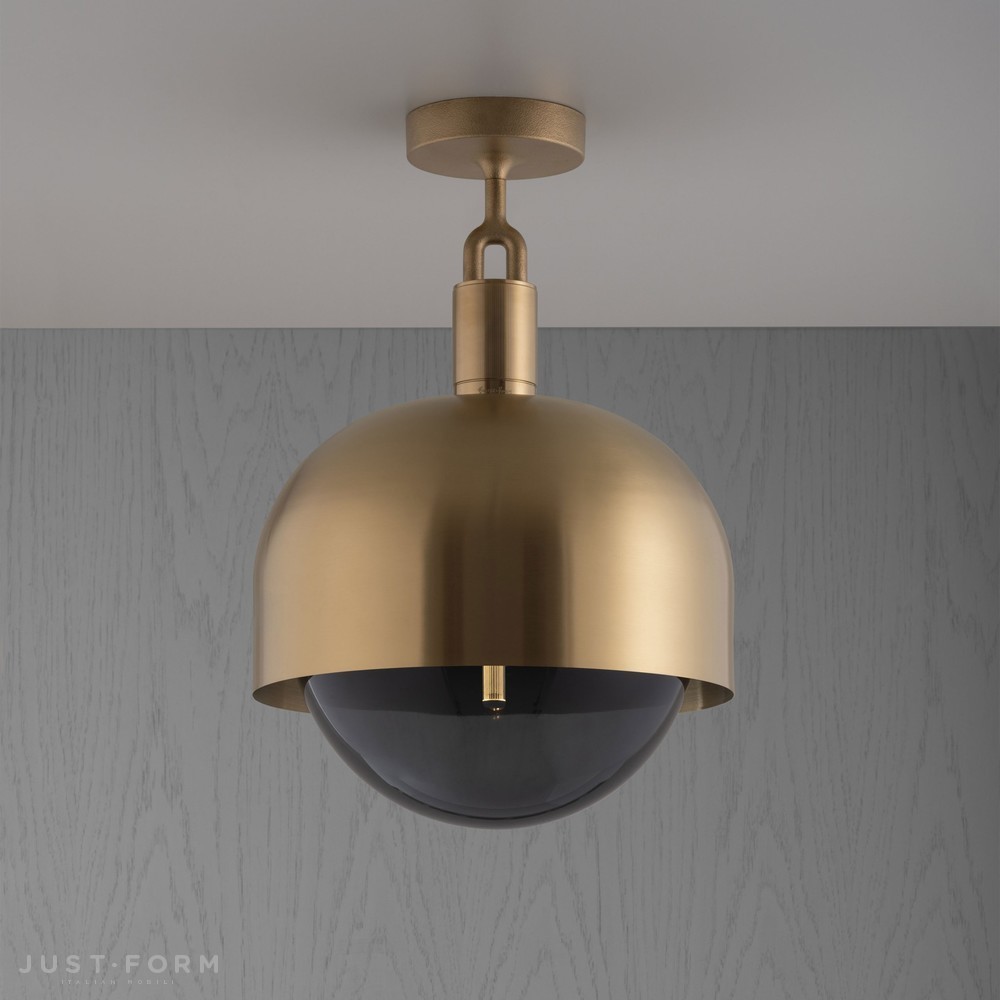 Потолочный светильник Forked Ceiling / Shade / Globe / Smoked / Large / Brass фабрика Buster + Punch фотография № 1