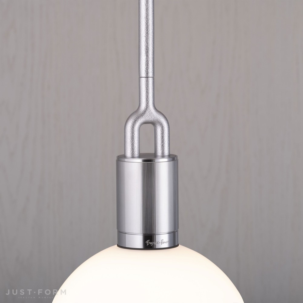Подвесной светильник Forked Pendant / Globe / Opal / Large / Steel фабрика Buster + Punch фотография № 2