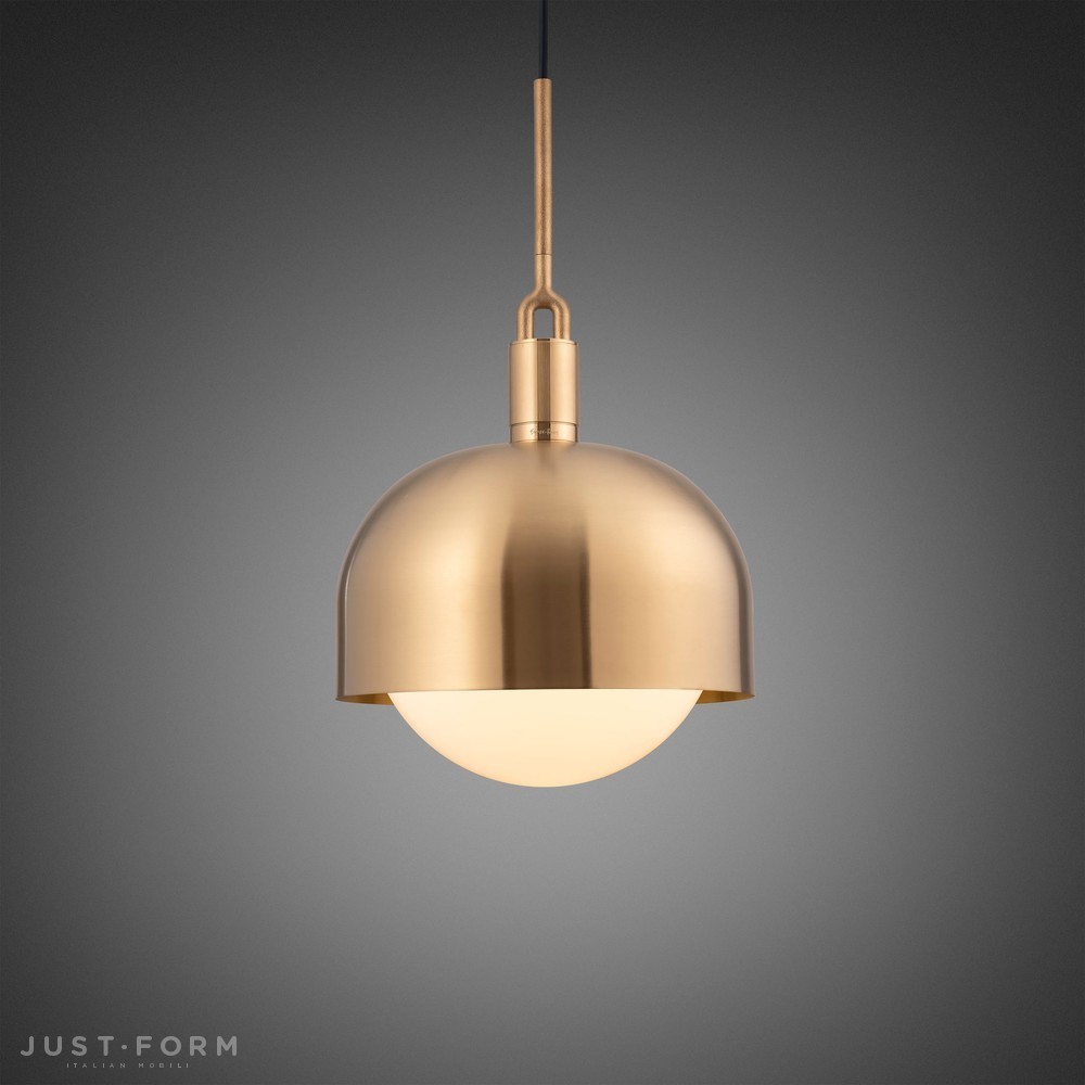 Подвесной светильник Forked Pendant / Shade / Globe / Opal / Large / Brass фабрика Buster + Punch фотография № 1