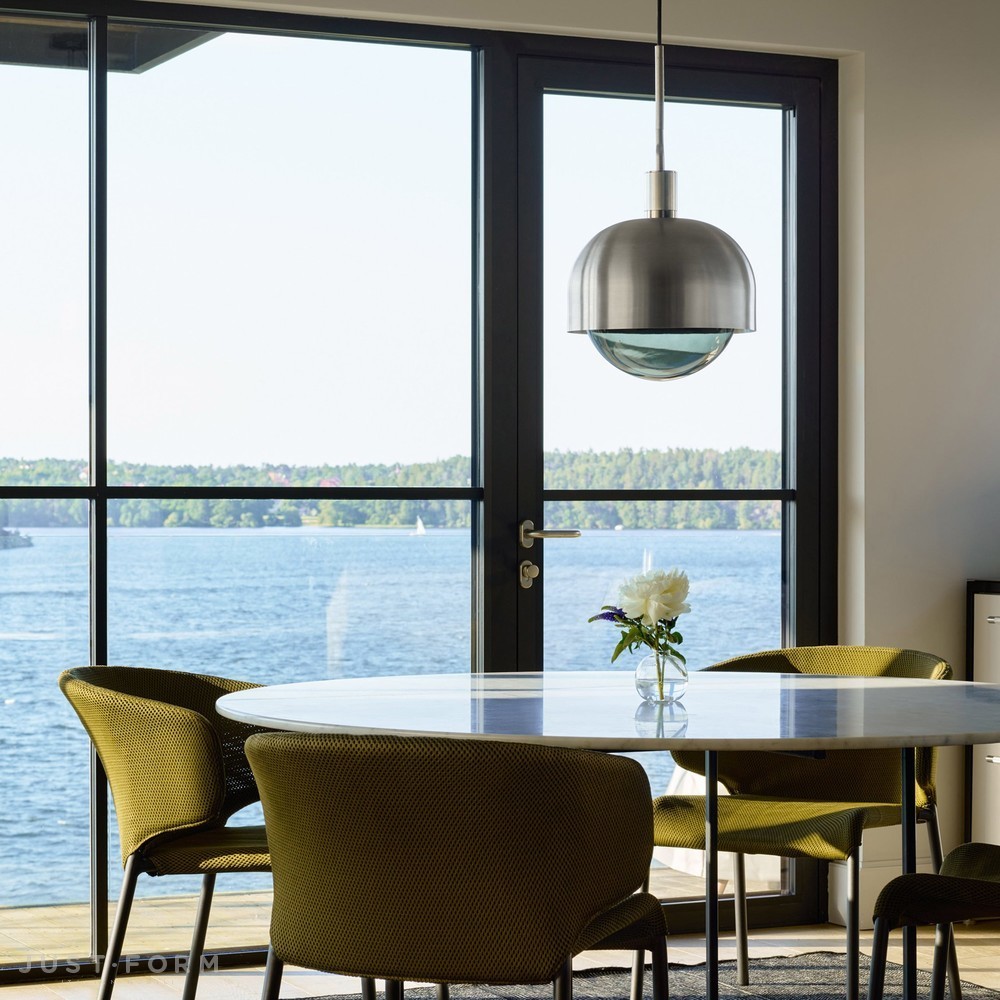 Подвесной светильник Forked Pendant / Shade / Globe / Opal / Large / Steel фабрика Buster + Punch фотография № 4
