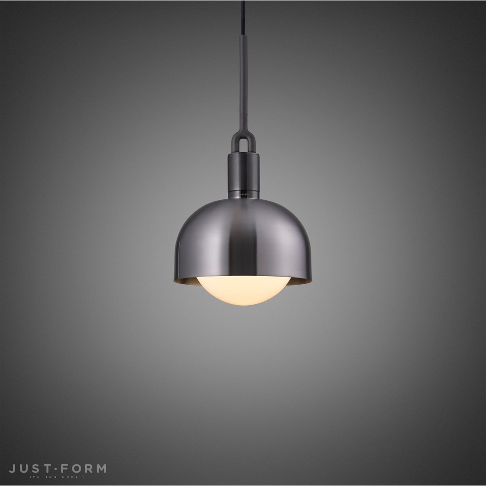 Подвесной светильник Forked Pendant / Shade / Globe / Opal / Medium / Gun Metal фабрика Buster + Punch фотография № 1