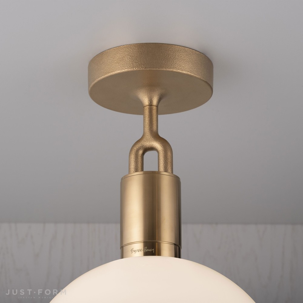 Потолочный светильник Forked Ceiling / Globe / Opal / Large / Brass фабрика Buster + Punch фотография № 2