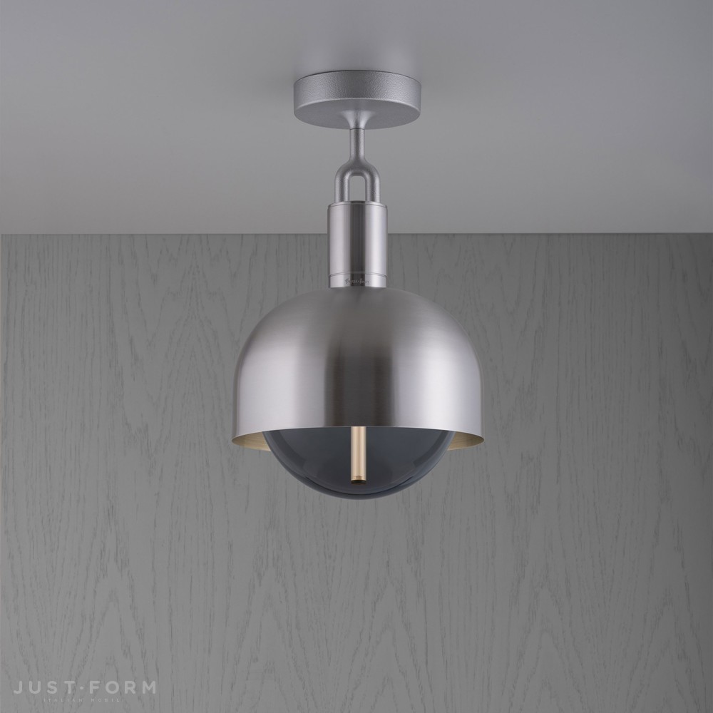 Потолочный светильник Forked Ceiling / Shade / Globe / Smoked / Medium / Steel фабрика Buster + Punch фотография № 1