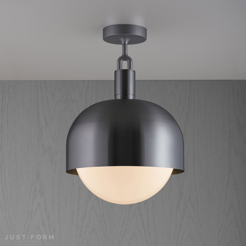 Потолочный светильник Forked Ceiling / Shade / Globe / Opal / Large / Gun Metal фабрика Buster + Punch фотография № 1