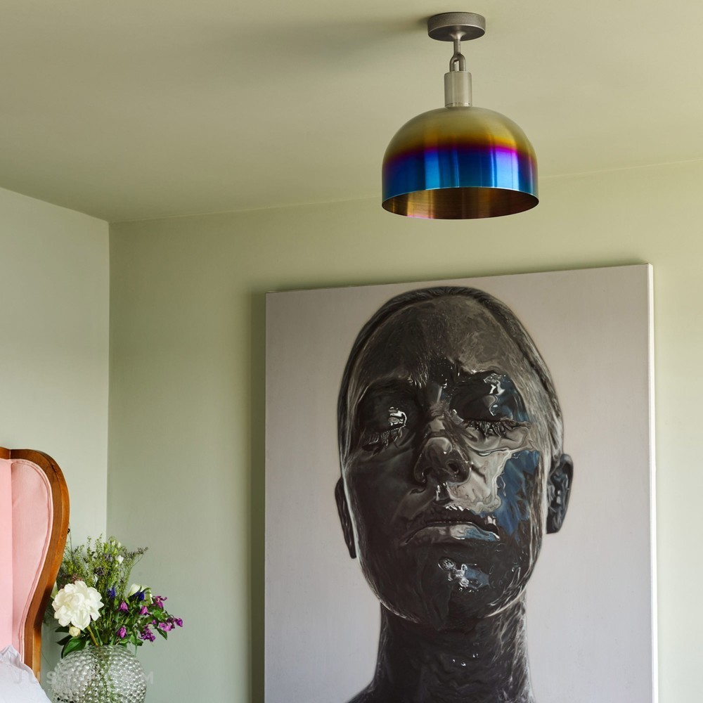 Потолочный светильник Forked Ceiling / Shade / Globe / Opal / Large / Burnt Steel фабрика Buster + Punch фотография № 3