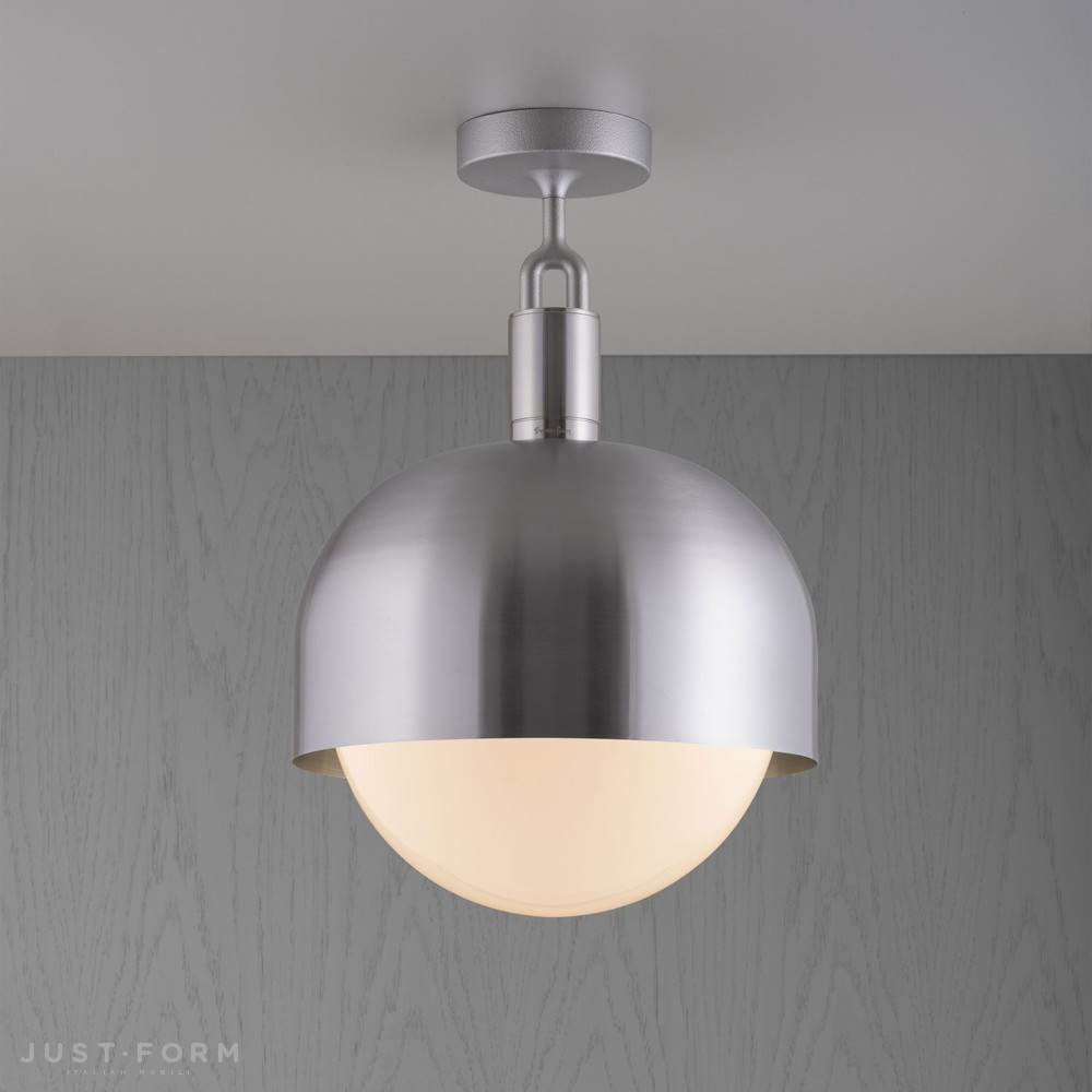 Потолочный светильник Forked Ceiling / Shade / Globe / Opal / Large / Steel фабрика Buster + Punch фотография № 1