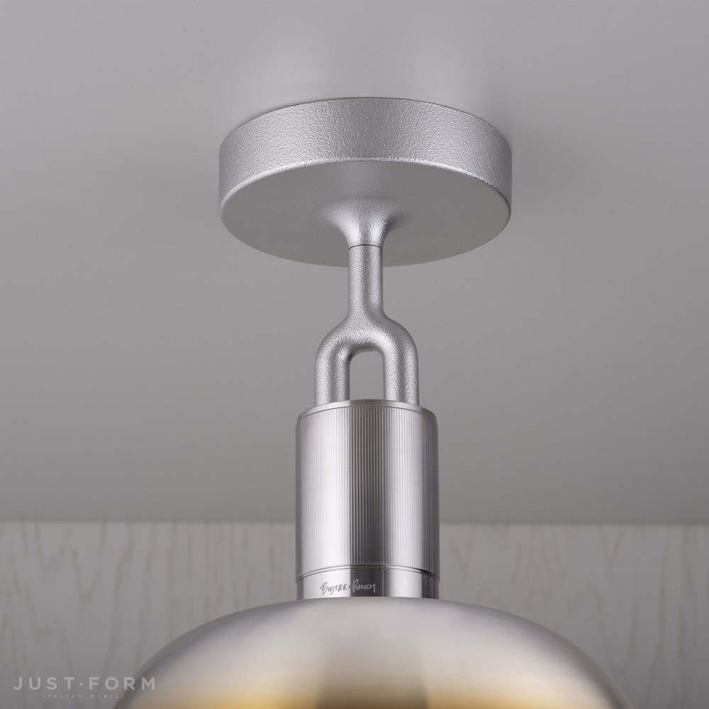 Потолочный светильник Forked Ceiling / Shade / Globe / Opal / Medium / Burnt Steel фабрика Buster + Punch фотография № 2