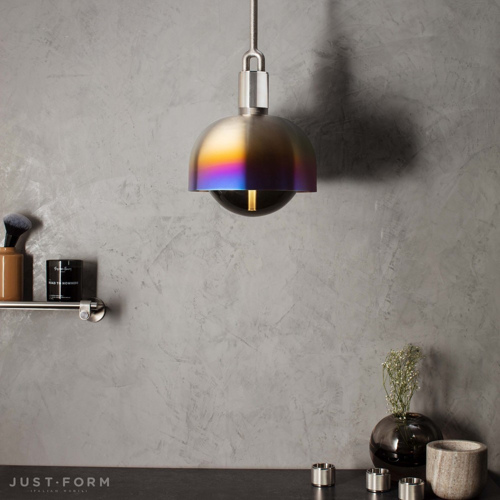 Подвесной светильник Forked Pendant / Shade / Globe / Smoked / Medium / Burnt Steel фабрика Buster + Punch фотография № 3