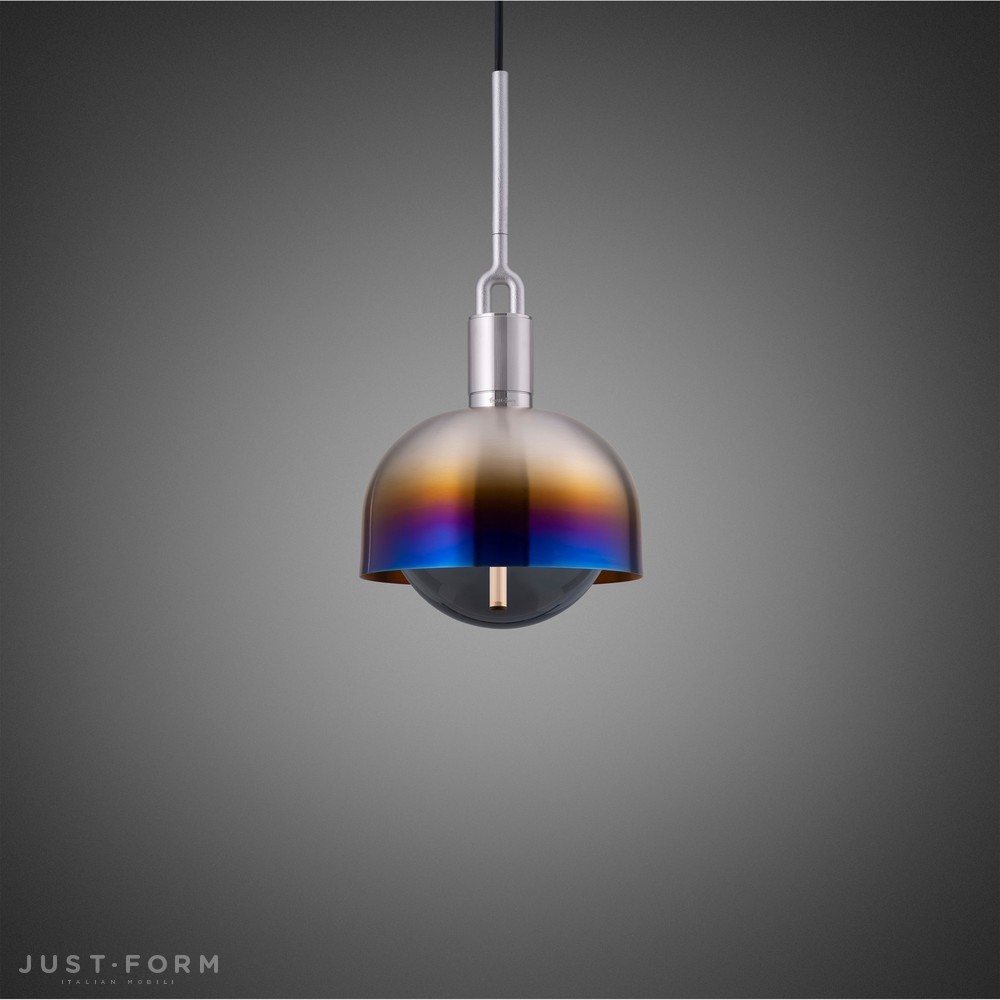 Подвесной светильник Forked Pendant / Shade / Globe / Smoked / Medium / Burnt Steel фабрика Buster + Punch фотография № 1