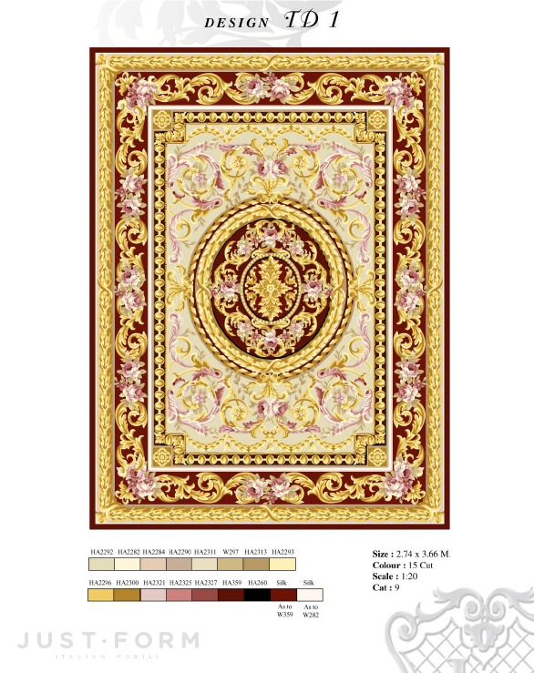 Прямоугольный ковер Design TD1 фабрика Jumbo Collection фотография № 1