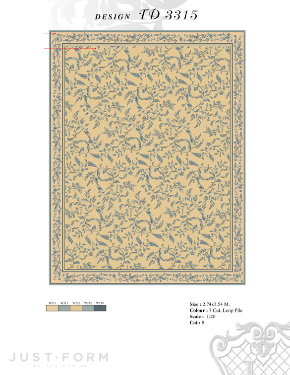 Прямоугольный ковер Design TD 3315 фабрика Jumbo Collection фотография № 1
