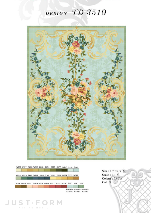 Прямоугольный ковер Design TD 3519 фабрика Jumbo Collection фотография № 1