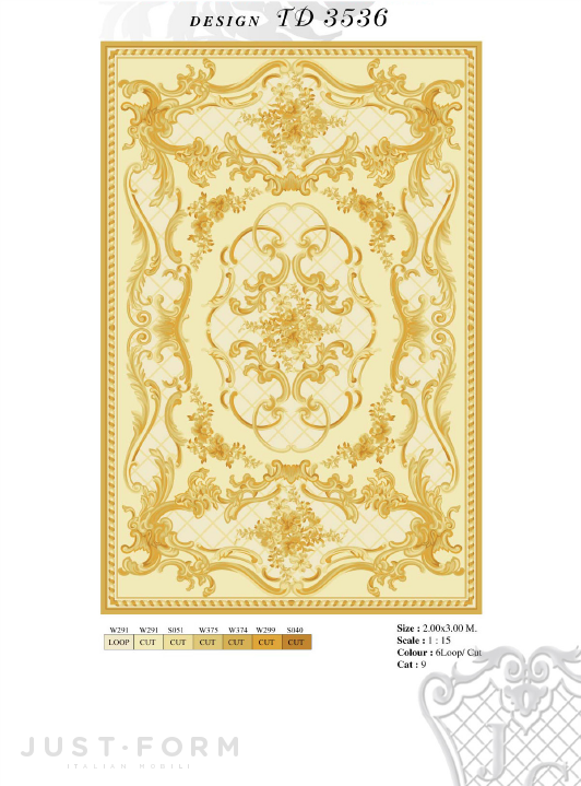 Прямоугольный ковер Design TD 3536 фабрика Jumbo Collection фотография № 1