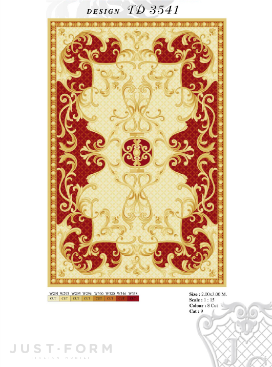 Прямоугольный ковер Design TD 3541 фабрика Jumbo Collection фотография № 1