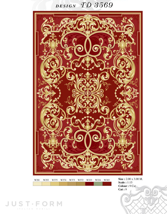 Прямоугольный ковер Design TD 3569 фабрика Jumbo Collection фотография № 1