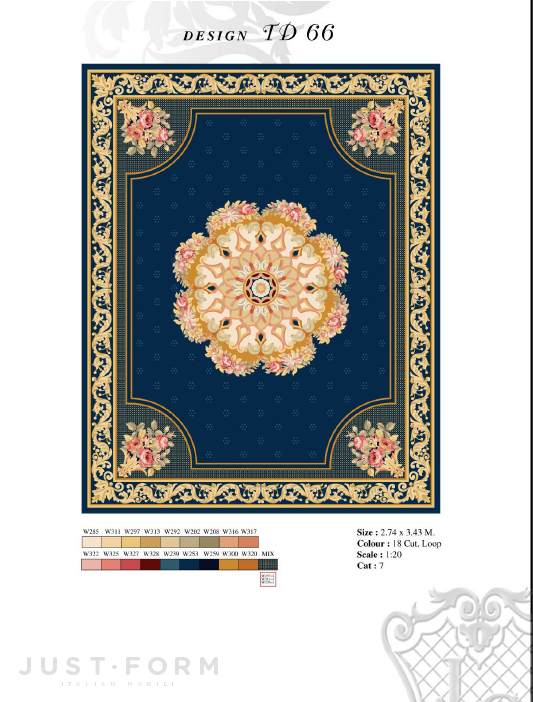 Прямоугольный ковер Design TD 66 фабрика Jumbo Collection фотография № 1