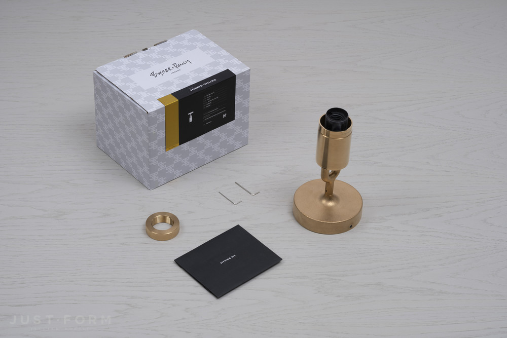 Потолочный светильник Forked Ceiling / Globe / Opal / Medium / Brass фабрика Buster + Punch фотография № 3