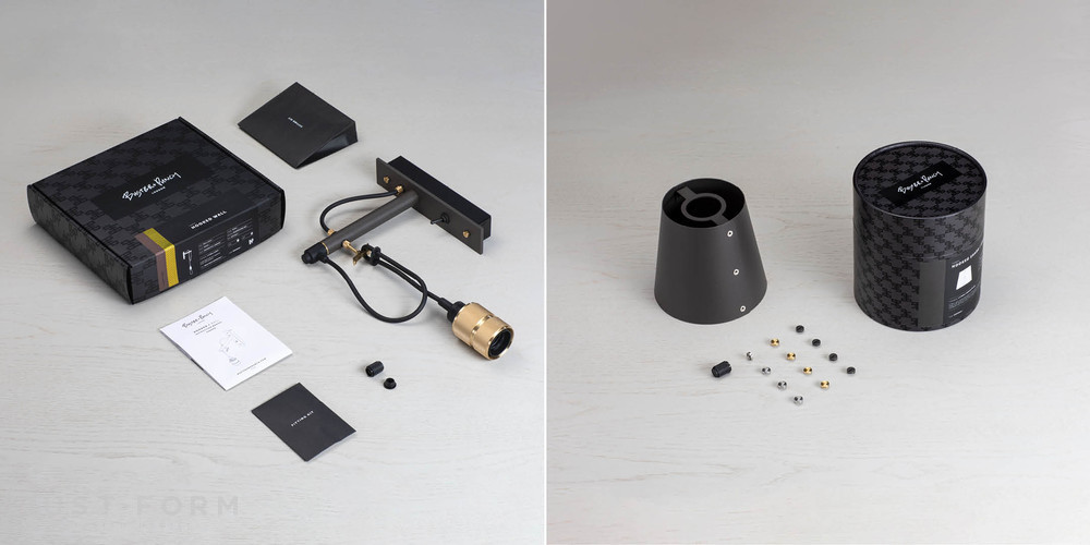 Бра Hooked Wall / Small / Graphite / Brass фабрика Buster + Punch фотография № 19