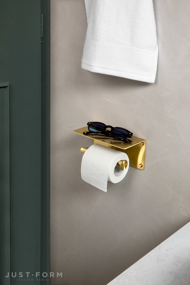 Держатель для туалетной бумаги Toilet Roll Holder / With Shelf / Cast / Gun Metal фабрика Buster + Punch фотография № 9