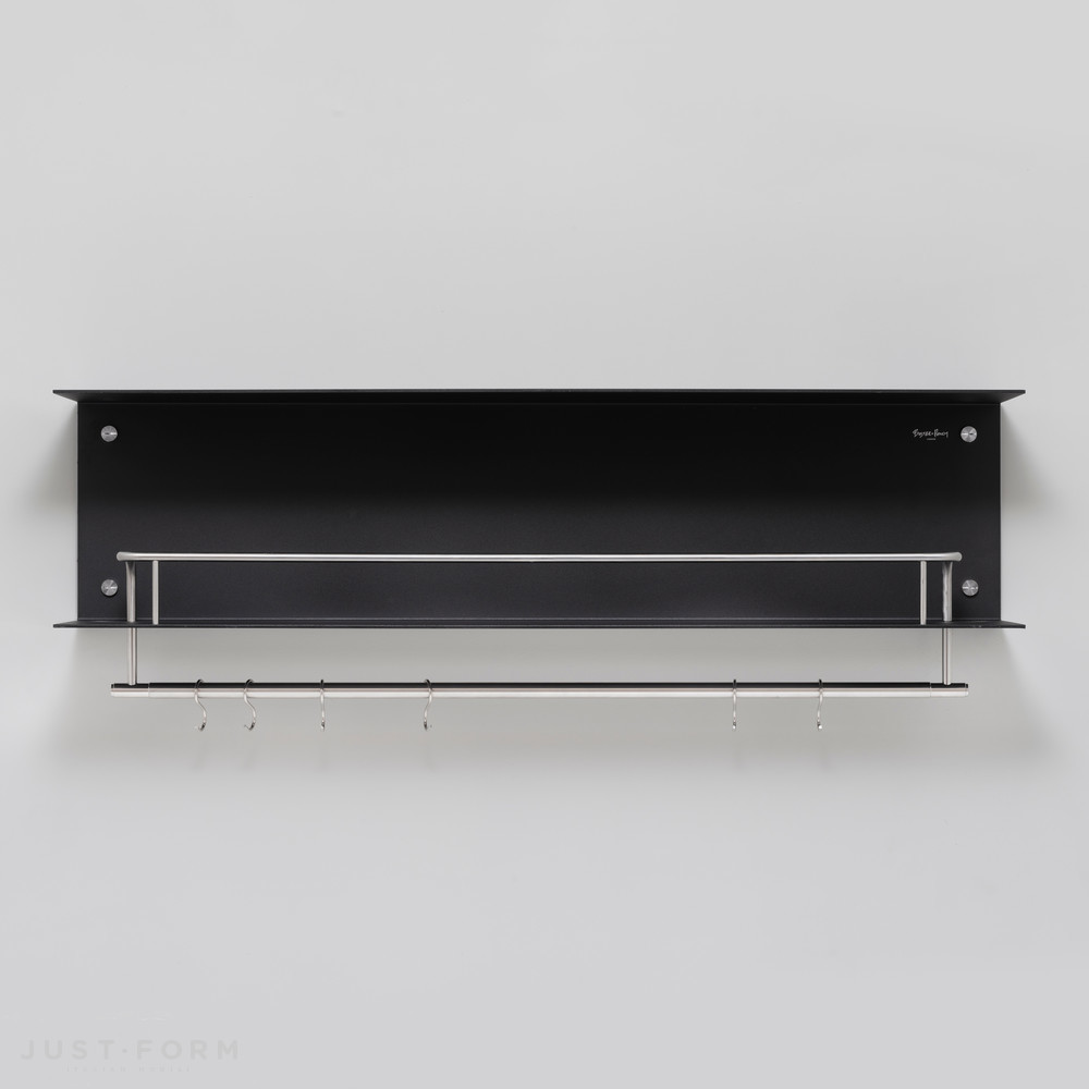 Полка с крючками Shelf / Hanger / Black / Steel фабрика Buster + Punch фотография № 2