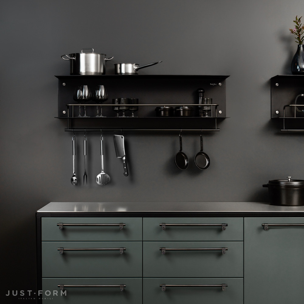 Полка с крючками Shelf / Hanger / Black / Steel фабрика Buster + Punch фотография № 4