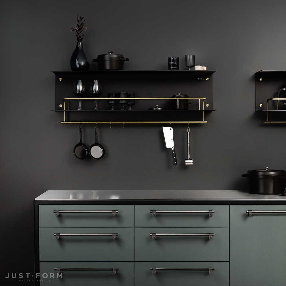 Полка с крючками Shelf / Hanger / Black / Steel фабрика Buster + Punch фотография № 7