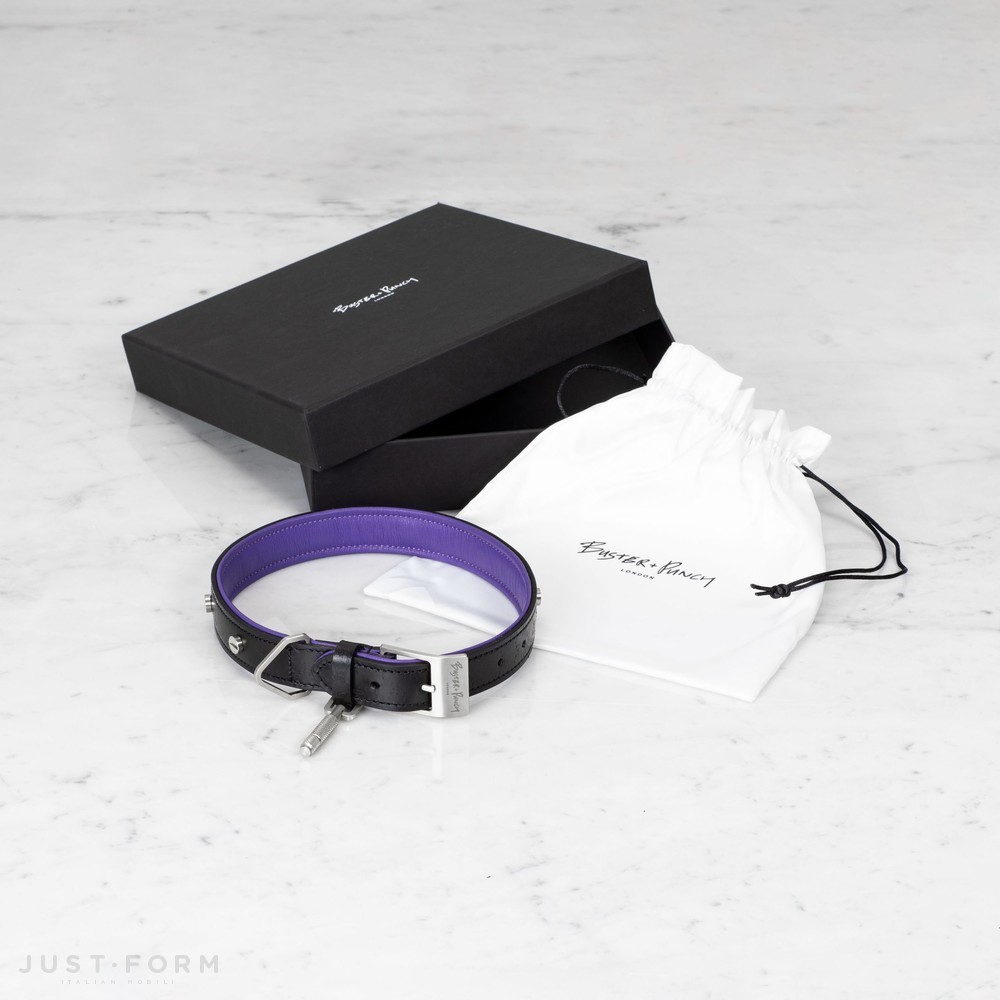 Ошейник для собаки Dog Collar / Black / Purple / Steel фабрика Buster + Punch фотография № 4