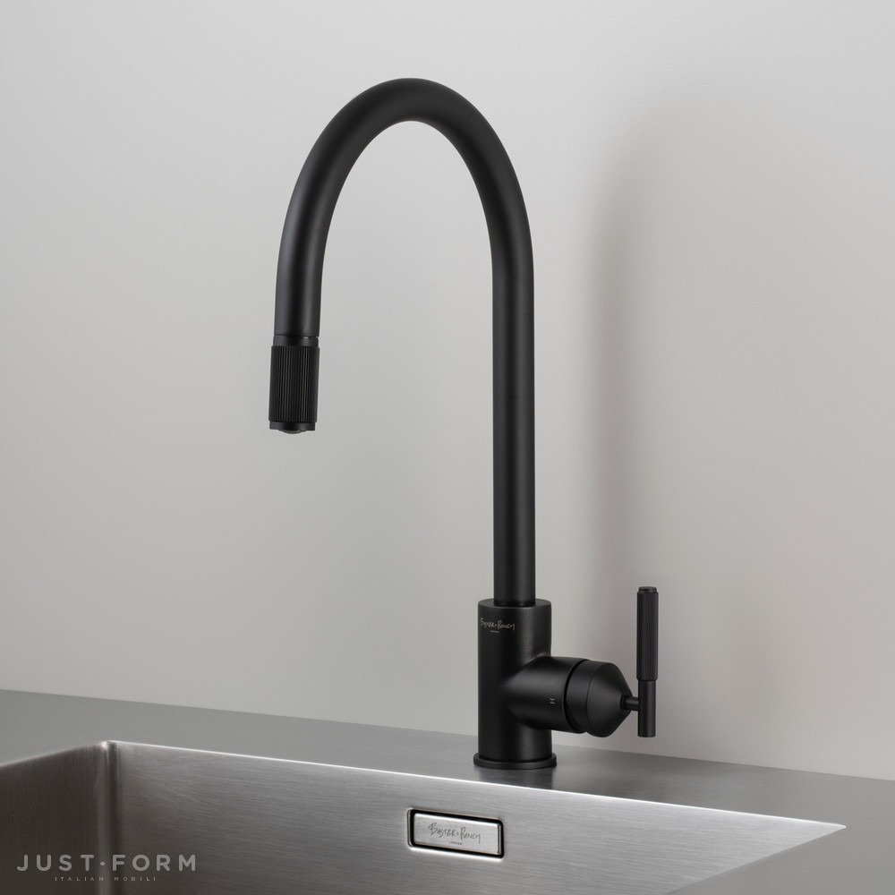 Кухонный кран с душем Kitchen Tap / Mixer with Pull Out Spray / Linear / Welders Black фабрика Buster + Punch фотография № 1