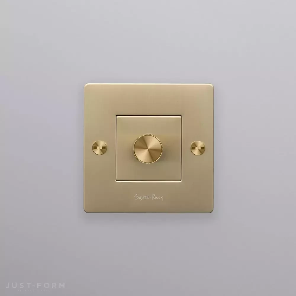 Одинарный диммер 1G Dimmer / 250W LED / Cross / Brass фабрика Buster + Punch фотография № 2