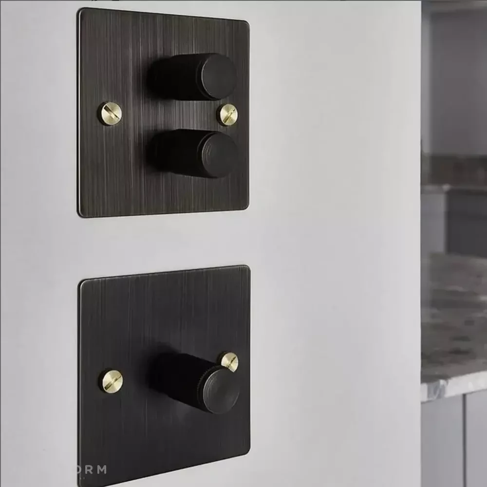 Двойной диммер 2G Dimmer / 120W / Cross / Smoked Bronze / Steel фабрика Buster + Punch фотография № 3