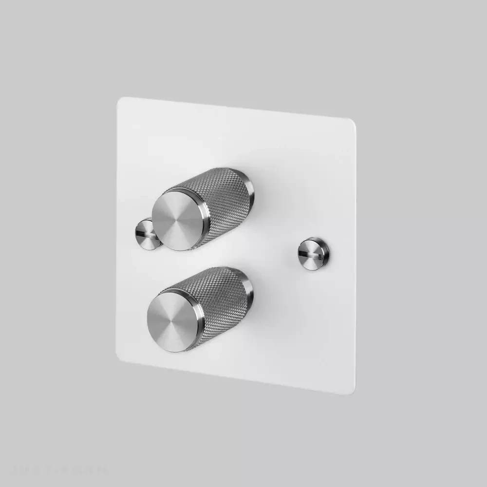 Двойной диммер 2G Dimmer / 120W / Cross / White / Steel фабрика Buster + Punch фотография № 3
