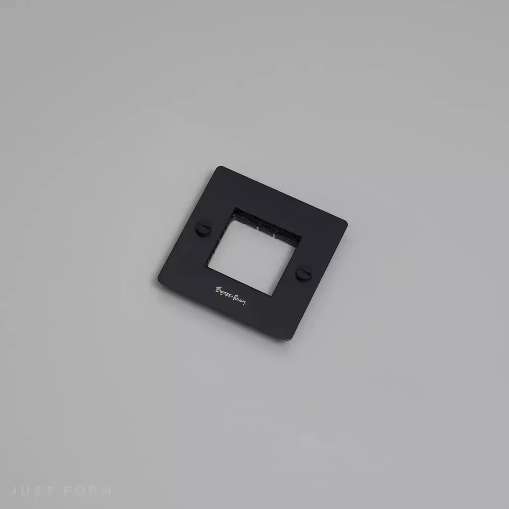 Рамка однопостовая 1G Wall Plate / Horizontal / No Infills / Black фабрика Buster + Punch фотография № 1