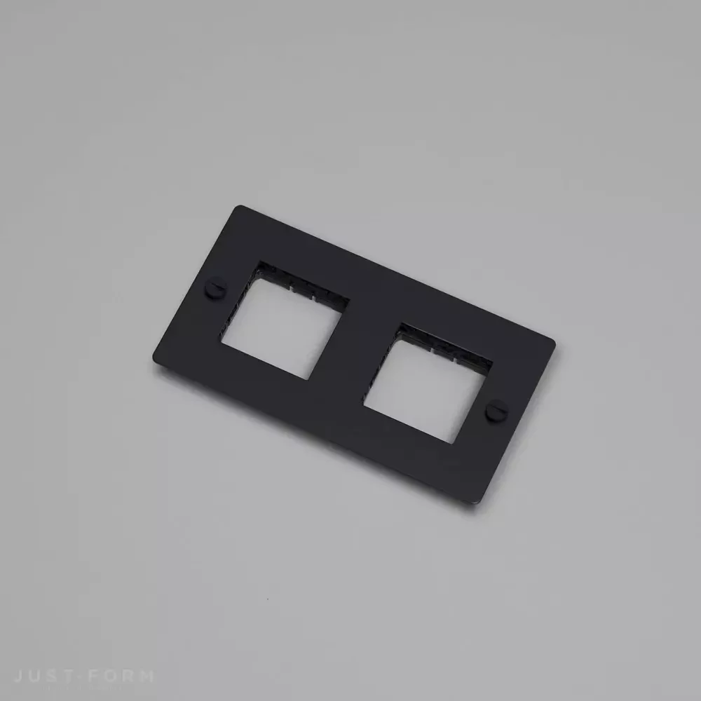 ​Двухпостовая рамка 2G Wall Plate / Horizontal / No Infills / Black фабрика Buster + Punch фотография № 1