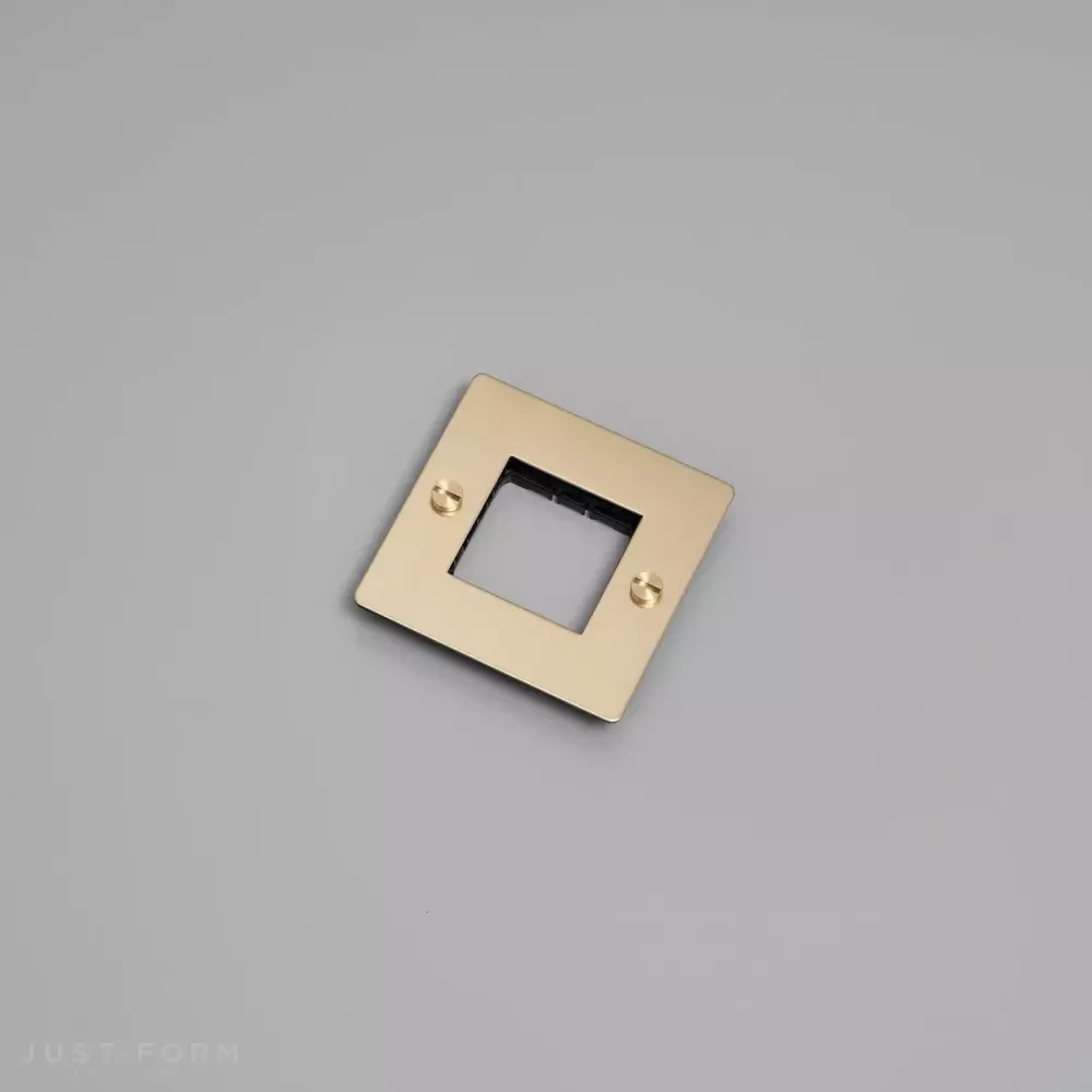 ​Однопостовая рамка 1G Wall Plate / Horizontal / No Infills / Brass фабрика Buster + Punch фотография № 2