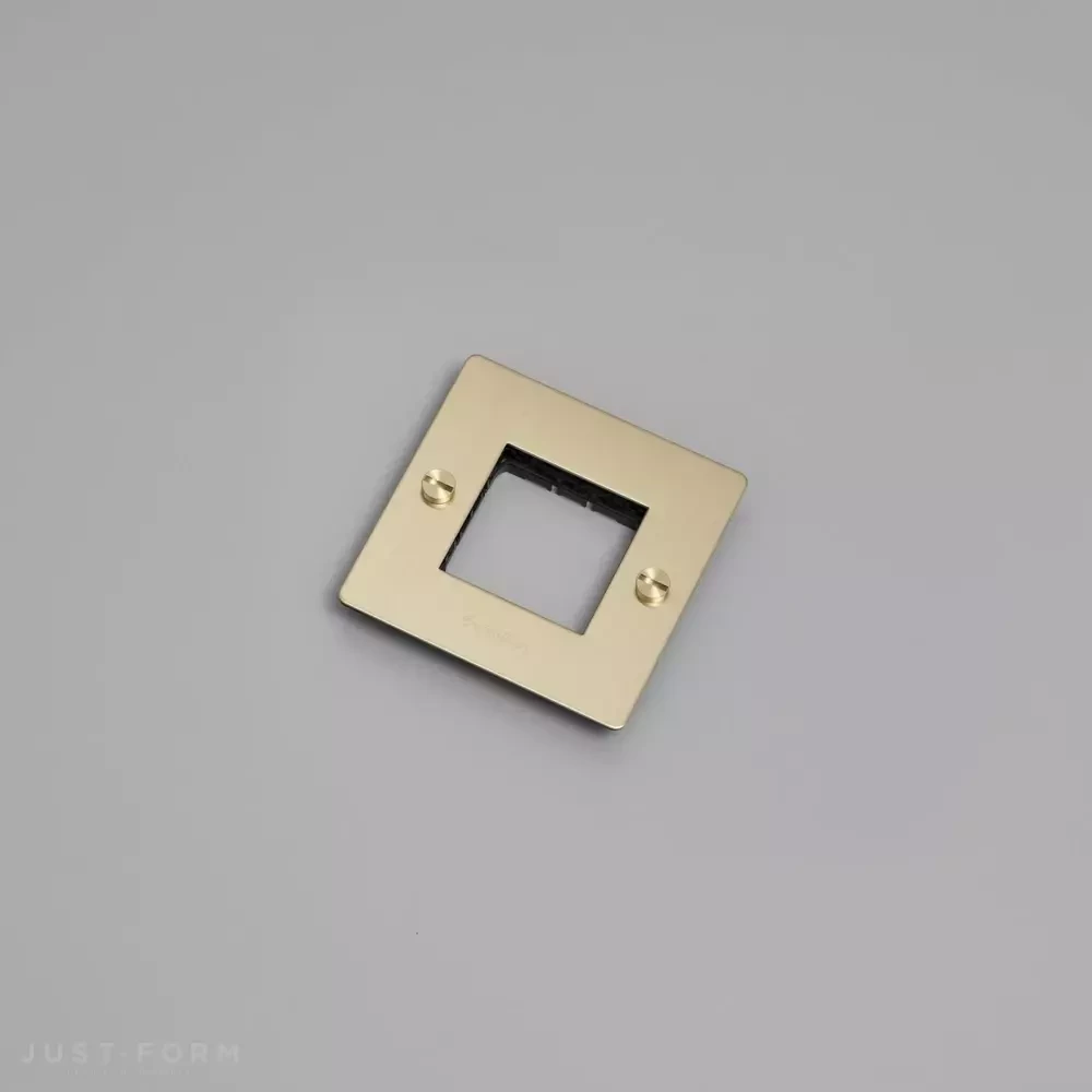 ​Однопостовая рамка 1G Wall Plate / Horizontal / No Infills / Brass фабрика Buster + Punch фотография № 1