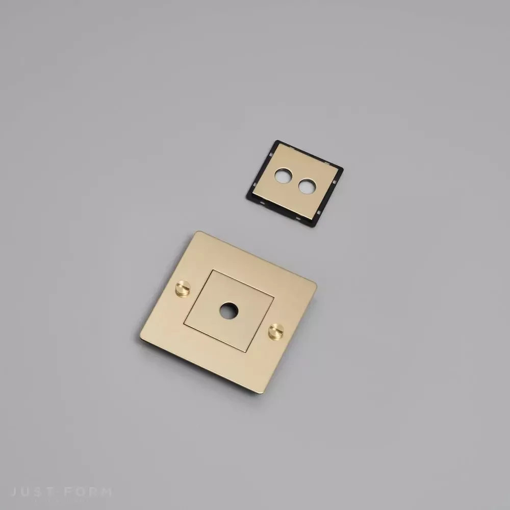 ​Однопостовая рамка 1G Wall Plate / Horizontal / With Infills / Brass фабрика Buster + Punch фотография № 2