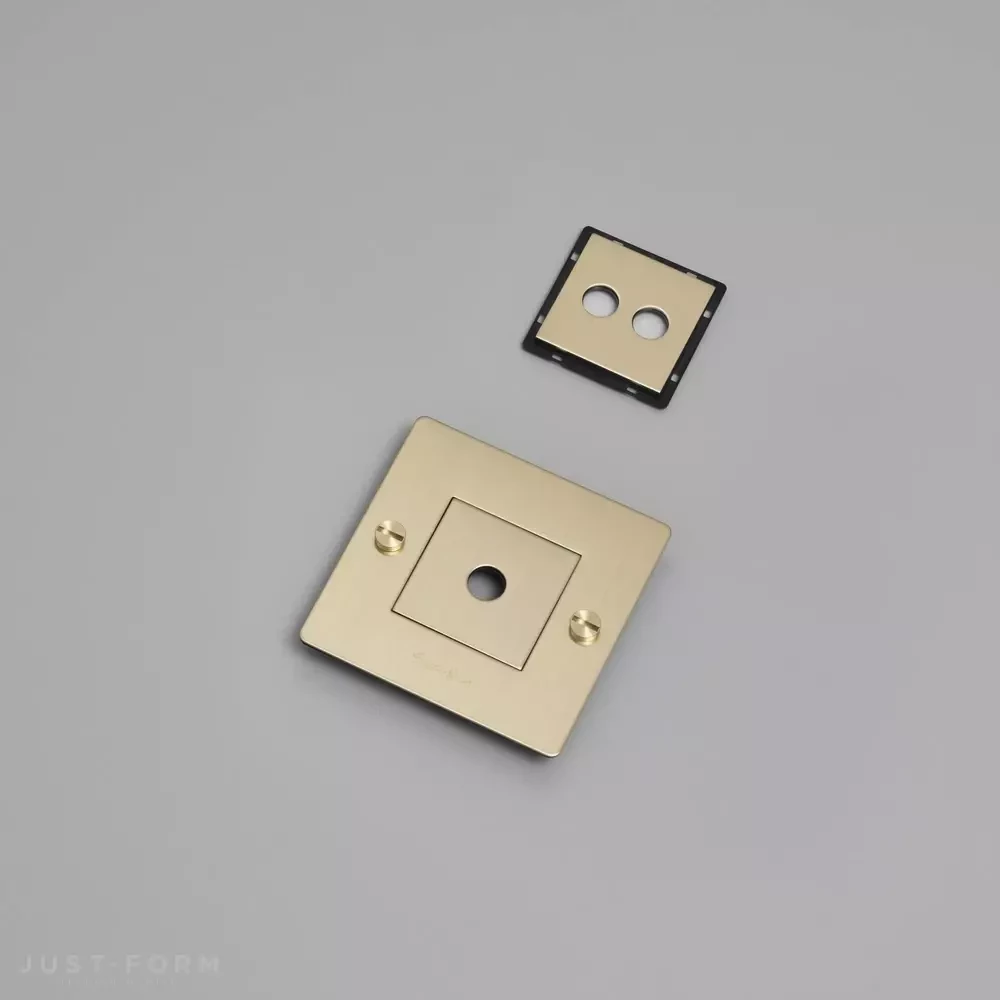 ​Однопостовая рамка 1G Wall Plate / Horizontal / With Infills / Brass фабрика Buster + Punch фотография № 1