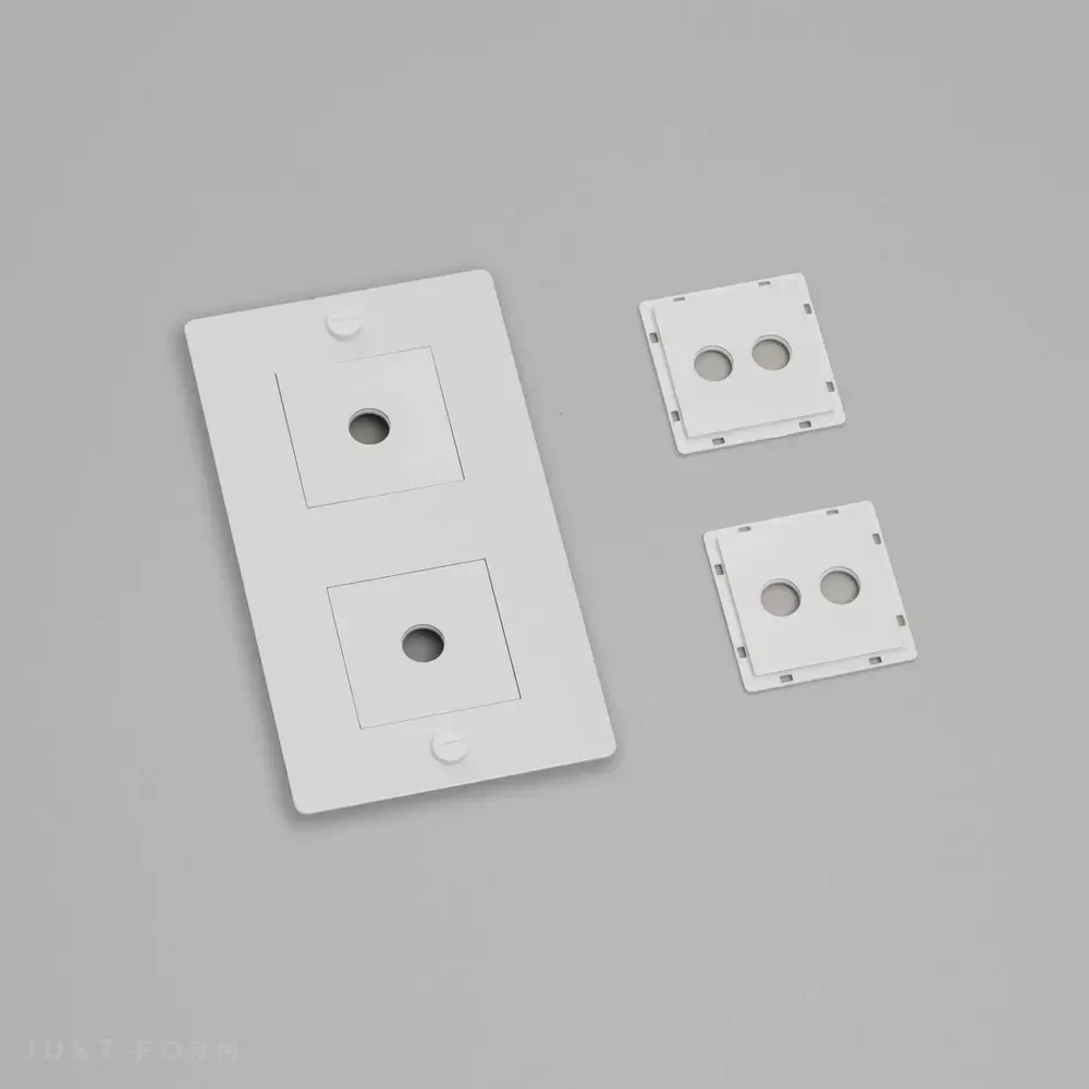​Вертикальная двухпостовая рамка 2G Wall Plate / Vertical / With Infills / White фабрика Buster + Punch фотография № 1