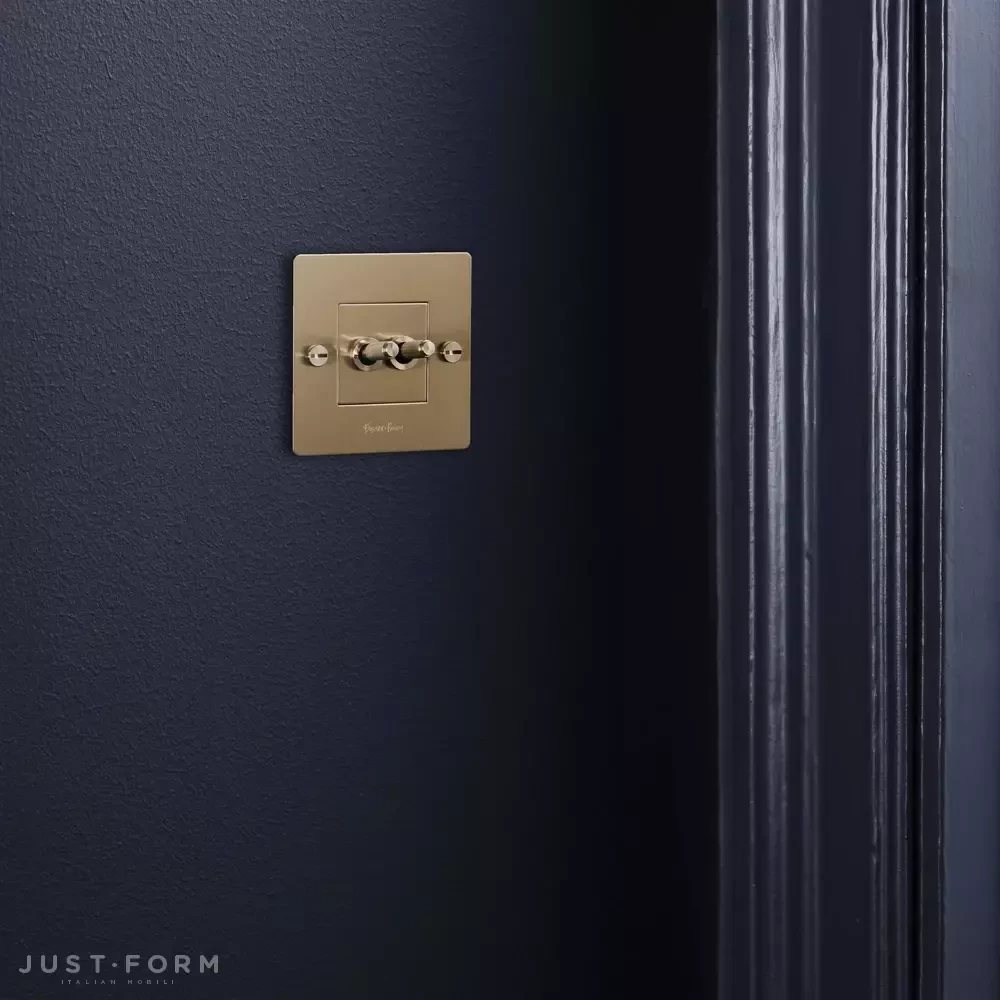 Двухтумблерный выключатель 1G Double Toggle / Cross / Brass фабрика Buster + Punch фотография № 6