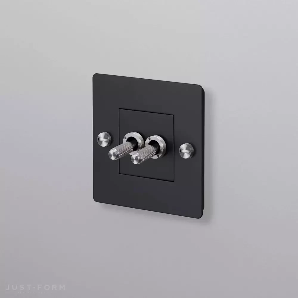 Двухтумблерный выключатель 1G Double Toggle / Cross / Black фабрика Buster + Punch фотография № 7