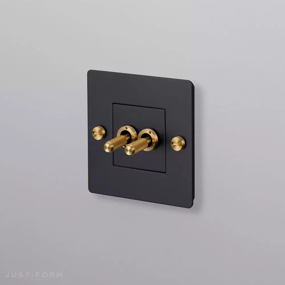 Двухтумблерный выключатель 1G Double Toggle / Cross / Black фабрика Buster + Punch фотография № 5