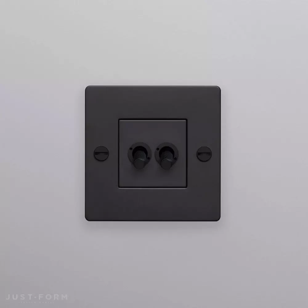 Двухтумблерный выключатель 1G Double Toggle / Cross / Black фабрика Buster + Punch фотография № 3