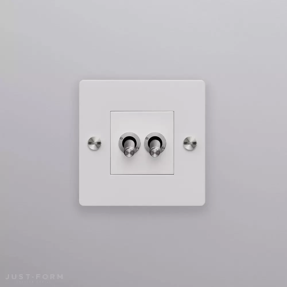 ​Двухтумблерный выключатель 1G Double Toggle / Cross / White  фабрика Buster + Punch фотография № 8