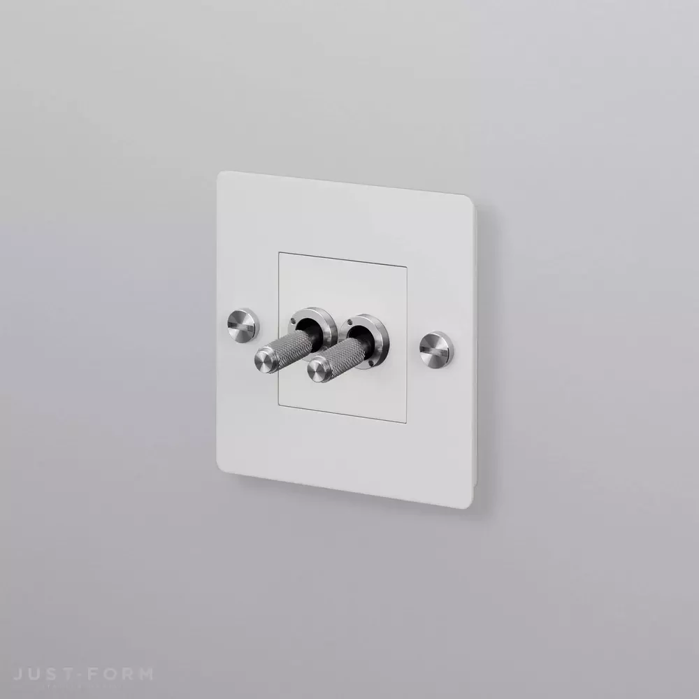 ​Двухтумблерный выключатель 1G Double Toggle / Cross / White  фабрика Buster + Punch фотография № 7